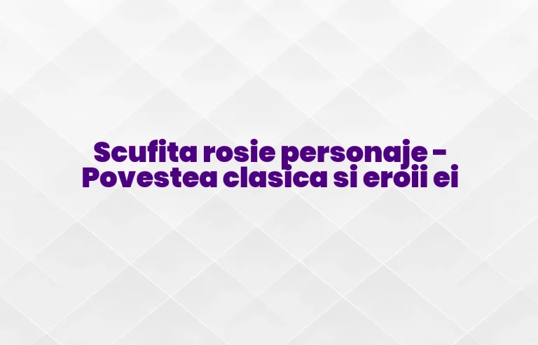 scufita rosie personaje