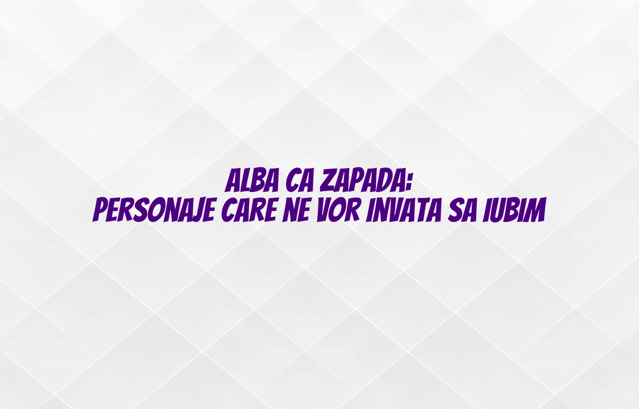 relatia dintre doua personaje harap alb