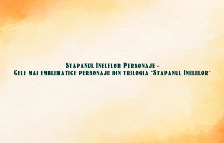 stapanul inelelor personaje