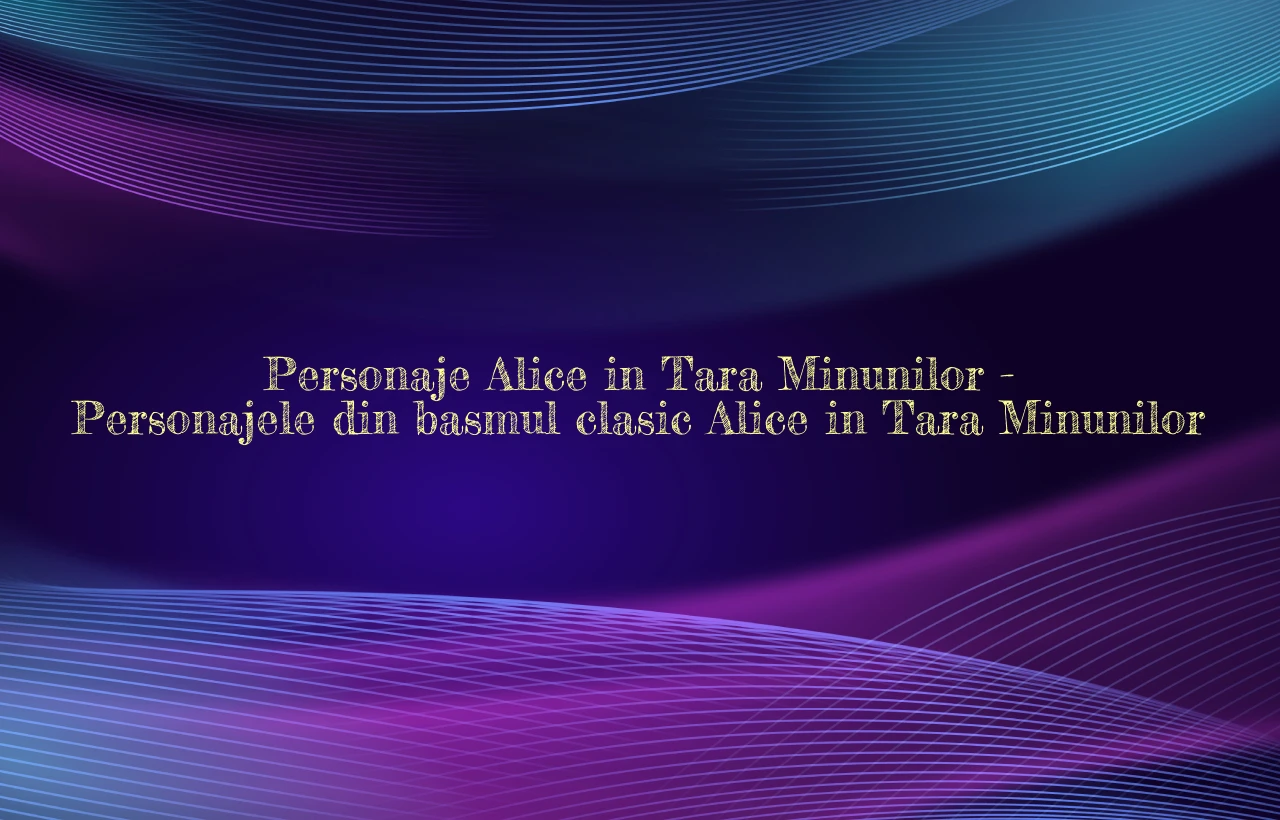 personaje alice in tara minunilor