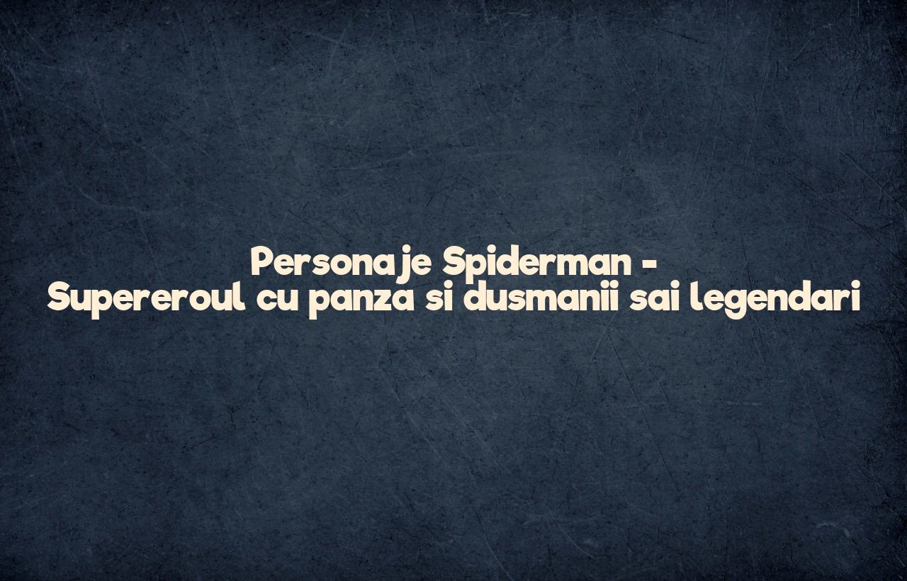 personaje spiderman