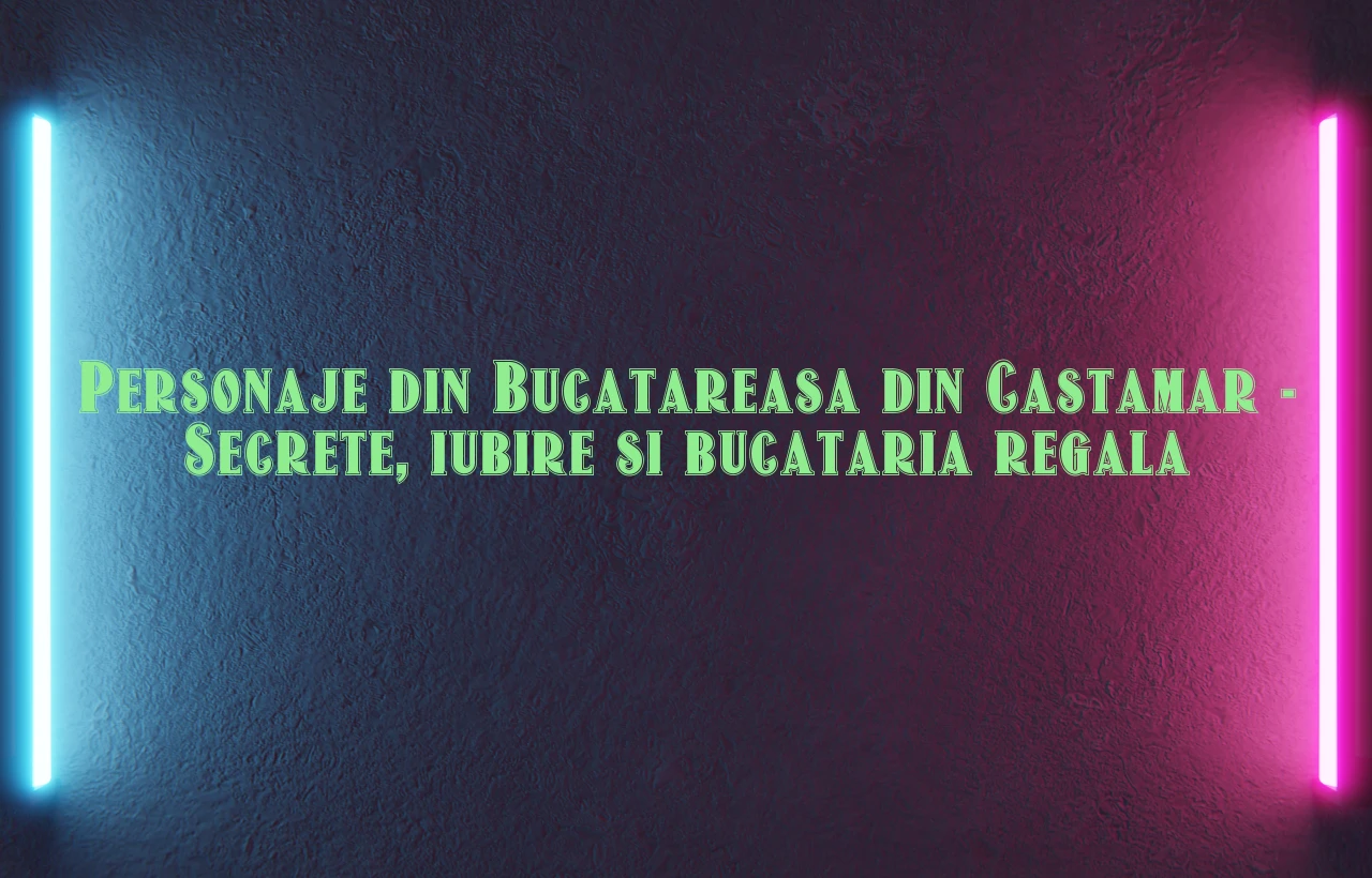 personaje din bucatareasa din castamar