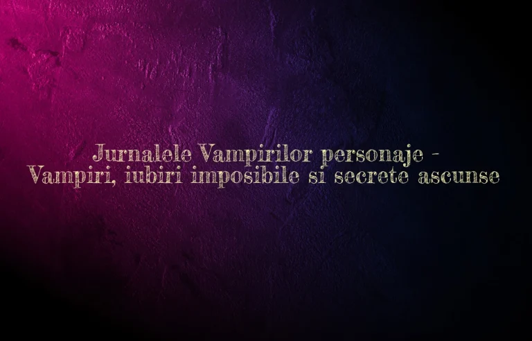 jurnalele vampirilor personaje