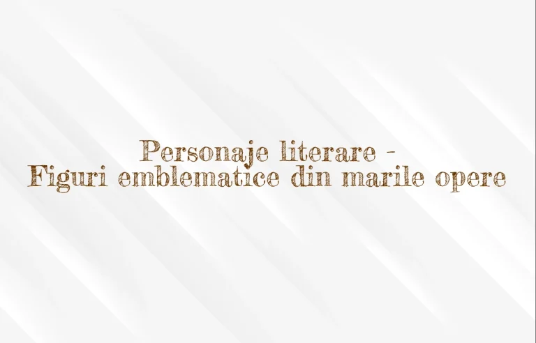 personaje literare