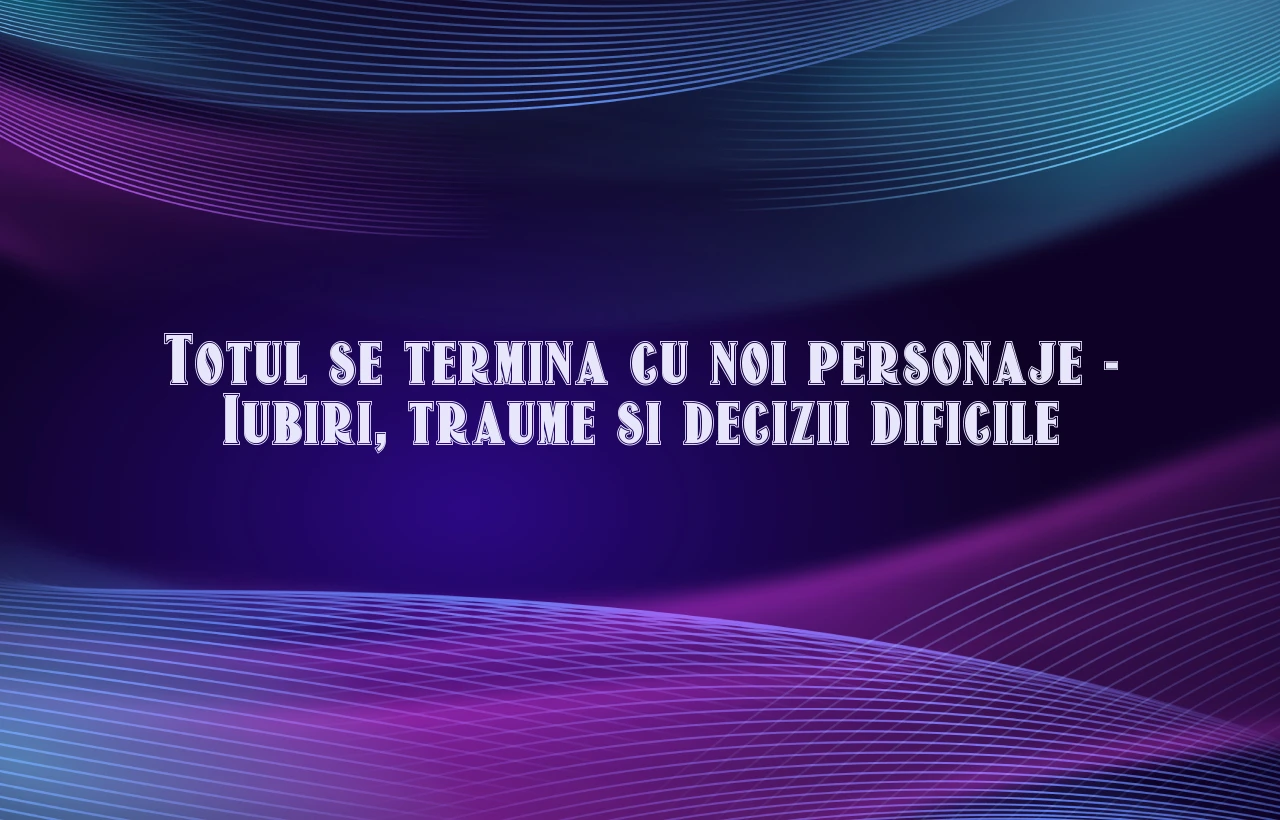 totul se termina cu noi personaje