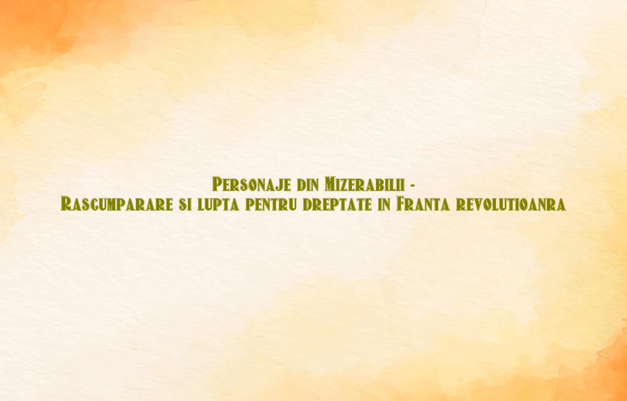 personaje din mizerabilii