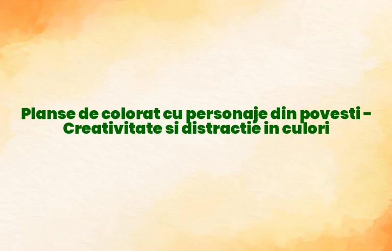 planse de colorat cu personaje din povesti