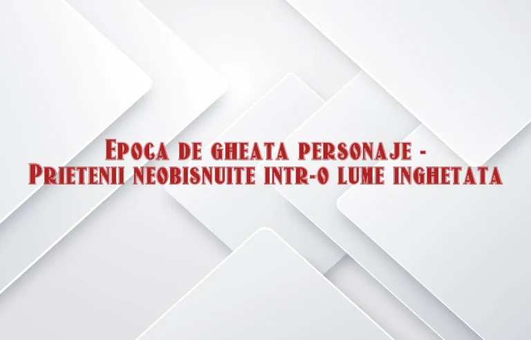 epoca de gheata personaje