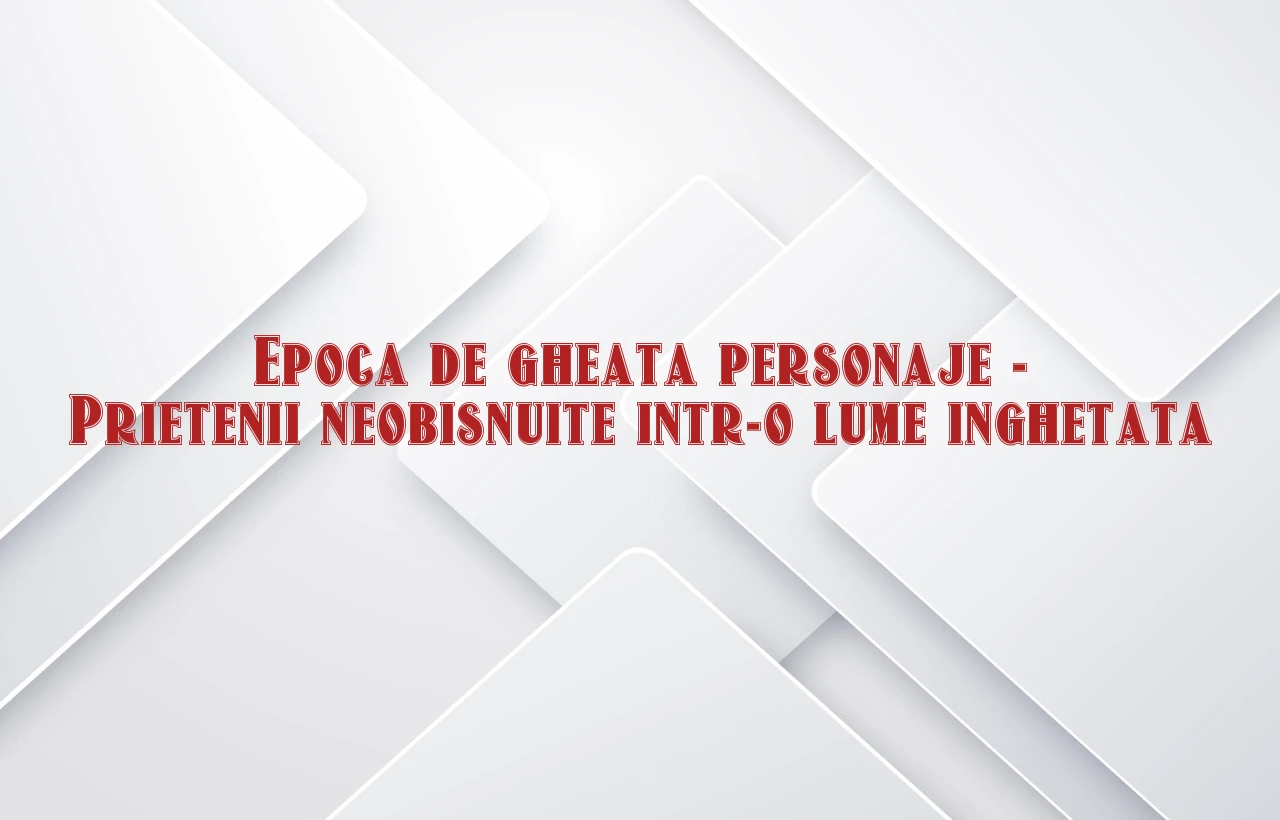 epoca de gheata personaje